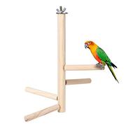 Wooden Parrot Training Perch, Birds Stand Portable Training Play Gym Bird Cage Stand for Parrots