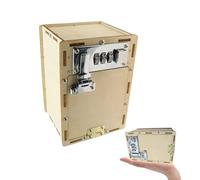 Wooden Password Box DIY Assembly, Small Lockbox | Educational Craft Kit, Improves Hands-on Ability, Beautiful Appearance, Wood Build, Early Learning Use