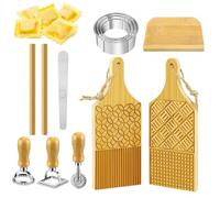 Wooden Pasta Preparation Set - Spaghetti Maker Set, Multi-Purpose Baking Accessories, Tools for Pasta Making in the Kitchen, For Wontons Dumplings, Desserts Accessories, Dumplings, Practical Dough