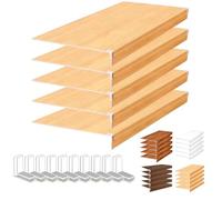 Wooden Pattern Pantry Shelf Cover 47x18x2in - Decorative Oak Color Shelving Protector for Kitchen, Pantry Rack, Storage Organization, and Home Decor Supplies