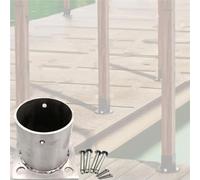 Wooden Pavilion Base Support for Pergola Post Base for Terrace (Diameter: 50-200mm) Mailbox Stand Ground Anchor Easy Installation Rustproof 150 x 120mm (5.9 x 4.7)