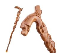 Wooden Peach of Longevity Walking Canes, with Ergonomic Handle and Anti Slip Rubber Tip Men Womens Luxury Decorative Cospaly Stick 93cm