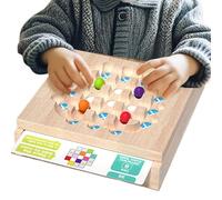 Wooden Peg Board Bead - modern portable stylish compact sleek sturdy Game, Fun Matching Table Logical Thinking Training | Multipurpose Outdoor Indoor Utility ergonomic