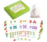 Wooden Peg Counting Board - Educational Woodens Math Toy with Colorful Pegs, Interactive Countings and Number Learning | Countinge Toy for, Preschoolers, Kindergarteners