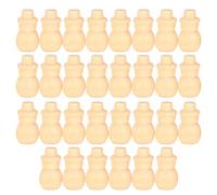 Wooden Peg Dolls, Natural Unfinished Snowman DIY Craft Ornaments for Home Classroom Solid Wood Mixed Sizes 2in 1.1in 0.8in 30pcs