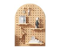 Wooden Pegboard Display Stand, Modular Wall Organizer for Events and Retail, DIY Merchandise Display Rack for Craft Shows and Fairs, 23.6 x 47 in
