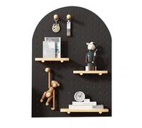 Wooden Pegboard Display Stand, Modular Wall Organizer for Events and Retail, DIY Merchandise Display Rack for Craft Shows and Fairs, 23.6 x 47 in