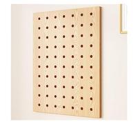 Wooden Pegboard Organizer Kit - Wall-Mounted DIY Display Panel for Garage & Craft Room, Tool Storage Solution (Color: Natural Wood, Size: 60x80cm)