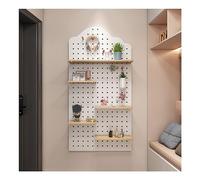 Wooden Pegboard Organizer Kit - Wall Storage Solution for Home, Office & Garage - Versatile Mountable Display & Tool Organizer - Maximize Space & Efficiency