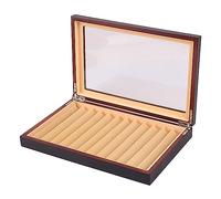 Wooden Pen Display Case with Glass Window & Drawer, Large Capacity Organiser Box for 12-78 Pens, Luxury Gift for Men, Fathers, Boyfriends, Collectors