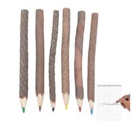 Wooden Pencils - Long Twigs | Natural Pens | 6 Pieces Vintage Drawing Tools for Classroom, School, Party | Perfect for Painting, Writing, Events, Workplace, Camping, and Creative Activities