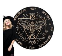 Wooden Pendulum Board - Wooden Ouija Board with Enimatic Symbols | 26-Lettered Alphabet Divination Board with YES/NO Indicators for Divination and Decision-Making