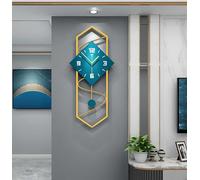 Wooden Pendulum Wall Clock - Large Modern 12x28 Inch Quartz Clock for Living Room Decor with Mute Sweep Movement and No-ticking Feature