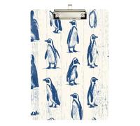 Wooden Penguin blu ray Off White clipboard for School Acrylic Cute for Volleyball Baseball Coaches Size 9 x 12.5 Tabla para escribir con Clip