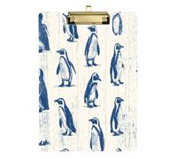 Wooden Penguin blu ray Off White Pocket clipboards Transparent for Personalized clipboards for Teachers Size 9 x 12.5 Tablas para escribir Gold Hold