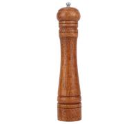 Wooden Pepper Grinder, 10.6in Wood Manual Refillable Pepper Mill Shakers with Adjustable Ceramic Rotor Coarse to Fine Grind for Kitchen Use