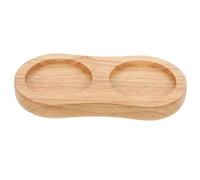 Wooden Pepper Grinder Rest Tray for Kitchen Countertop Organizer, Condiment Holder and Seasoning Bottle Base, Natural Color, Suitable for Salt and Pepper Mills, Coffee Syrup