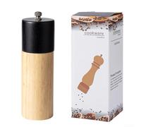 Wooden Pepper Mill - Elegant Oak Manual Spice Grinder for Fresh Black & White Kitchen Decor, Adjustable Coarseness, Refillable Salt and Pepper(Black（1）)