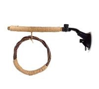 Wooden Perch with Round Swing | Fun Sitting & Play for Parrots, Sparrows, , Cages, Parrots and Small