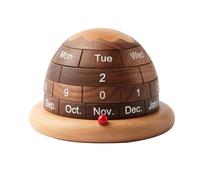 Wooden Permanent Calendar, Desk Block Calendar | Creative Planet Perpetual Calendar Wooden Desk Calendar - Reusable Aesthetic Block Calendar Table Decorations for