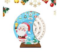 Wooden Perpetual Calendar - 3D Rhinestone Table Stand, Home and Office Table Decoration, Adjustable Calendar for Bedroom, Dormitory, Apartment, Hotel, Classroom