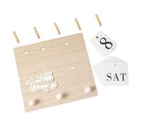 Wooden Perpetual Flip Calendar Wall Mounted Decorative Block