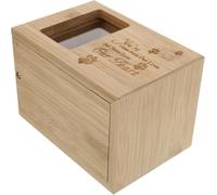 Wooden Pet Cremation Urn for Dogs and Cats, Medium Size Ash Memorial Casket with Secure Lid