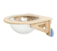 Wooden Pet Hammock, Transparent Space Capsule Cat Bed, Window-Mounted Suction Cup Design, No-Drill Hanging, All-Season Cat House