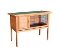 Charles Bentley Raised Wooden Pet Hutch.01, Brown