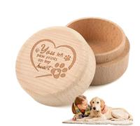 Wooden Pet Keepsake Box - Engraved Storage Container, Secure Memory Chest, Dog Tooth Holder, Elegant Memorial Design, Safe Lid Closure | Pet Hair Ashes Box For Cats Dogs Memorial Urn Storage R