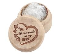 Wooden Pet Memorial Box Carved Souvenir Box Fur Keep Sake Gift For Lost Pet (Box)