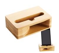 Wooden Phone Amplifier - Natural Acoustic Support, Passive Speaker Without Power, Audio Station, Designer Desk Base for Videos, Music, Daily Calls