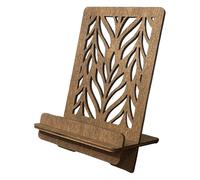 Wooden Phone Stand, Mobile Holder for Desk, Natural Wood Design Adjustable Viewing Angle Stand, Smartphone Mount Ideal for Home and Offices Use, 1 Piece