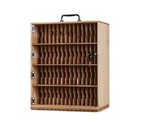 Wooden Phone Storage Box Clear nizer Cabinet for Mobile Phones Large Capacity Cell Phone Holder Stylish Desk Accessory for Home & Office (One Color - 60 Floor)