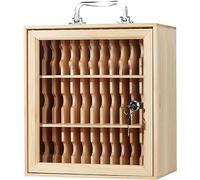 Wooden Phone Storage Cabinet with 12/24/36/48/60 Slots Portable Charging Mobile Device Rack Space-Saving Storage Solution for Home & Office