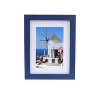 Wooden Photo Frame Can Be Hung On The Wall And Hold Certificates, Posters, Canvas Paintings For Decoration(Blue,A4 [21 * 29.7cm])