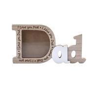 Wooden Photo Frame for Dad - Engraved I Love You Dad Gift for Father's Day, Birthday, Christmas | Holds 3.5x3.5 Photos | Memorial Decor for Dad from Daughter/Son