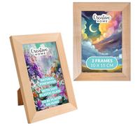 Wooden Photo Frame Picture Frames Wooden Set 2x 10x15 cm