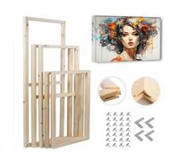 Wooden Photo Frame Wooden DIY Large Picture Frames Canvas Painting Frame Stretcher Bars Diamond Oil Painting Poster Wall Art Living Room Home Decor Picture Frames(Width 100cm(50cmx2),Height 40cm)