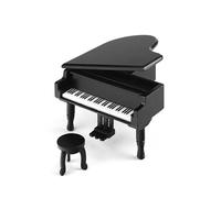 Wooden Piano Music Box For Elise Black