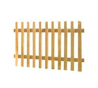 Wooden Picket Fence Panel 6x3ft, Dip Treated Timber Garden Boundary - Decorative Round Top Pale Panel, Autumn Gold, 10 Year Anti-Rot Guarantee