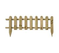 Wooden Picket Fence Panels - Decorative Garden Edging Fencing for Lawn Driveway & Paths Large Pressure Treated Timber Border Easy Install Rot Resistant 40x99cm