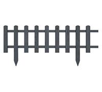 Wooden Picket Fence, Waterproof impregnated Fence Panel, Front Garden Fence, mini Fence, Ornamental Garden Fence, Lattice Fence (60 x 20 cm, Gray)