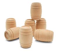 Wooden Pickle Barrel 1-5/8 Inch, Pack of 25, Small Unfinished Cargo Drums, Perfect for Miniatures, Scale Models, Mini Train Making or Woodworking Craft Projects, by Woodpeckers