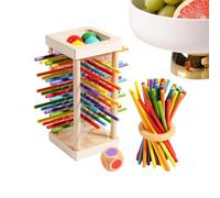 Wooden Pickup Sticks | Two-Way Games for Multiple Players - Building Blocks Games, Bar Downs, Party Games, Develops Focus and Dexterity - Great for , Families, Friends, Classrooms, Birthday