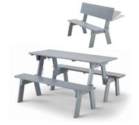 Wooden Picnic Table Bench - A-Frame Outdoor Dining Table for 6 - Convertible Pub Style for Backyard Porch Patio & Garden Furniture