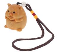 Wooden Pig Keychain Charm for Crafts Cute Pig Pendant for Phone Making for Car Hanging for Diy Projects