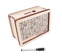 Wooden Piggy Bank Alternative with Marker | modern design, manual counter, no batteries, eco-friendly