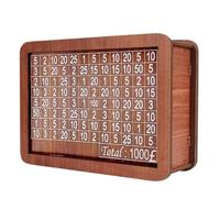 Wooden PiggyBanks Reusable Handmade Money Box PiggyBanks With Saving Goal And Number To Check For Help The Habits Wooden Money Box
