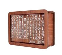 Wooden PiggyBanks Reusable Handmade Money Box PiggyBanks With Saving Goal And Number To Check For Help The Habits Wooden Money Box